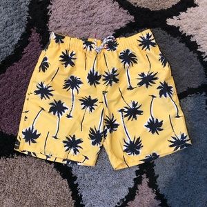 Shein Mens Swim Trunk with palm trees. Size medium.